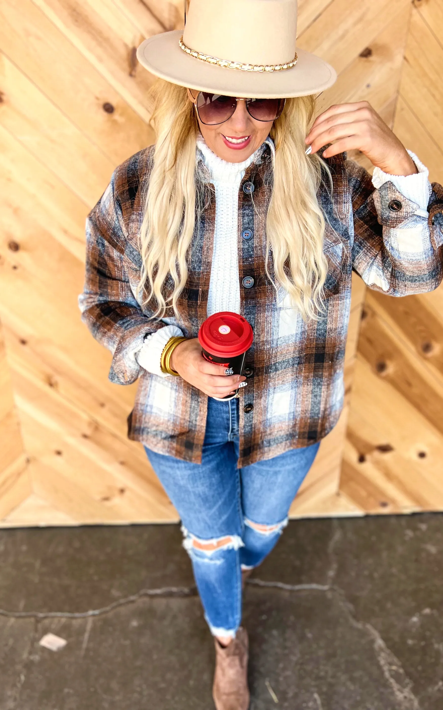 Mocha Plaid Shacket
