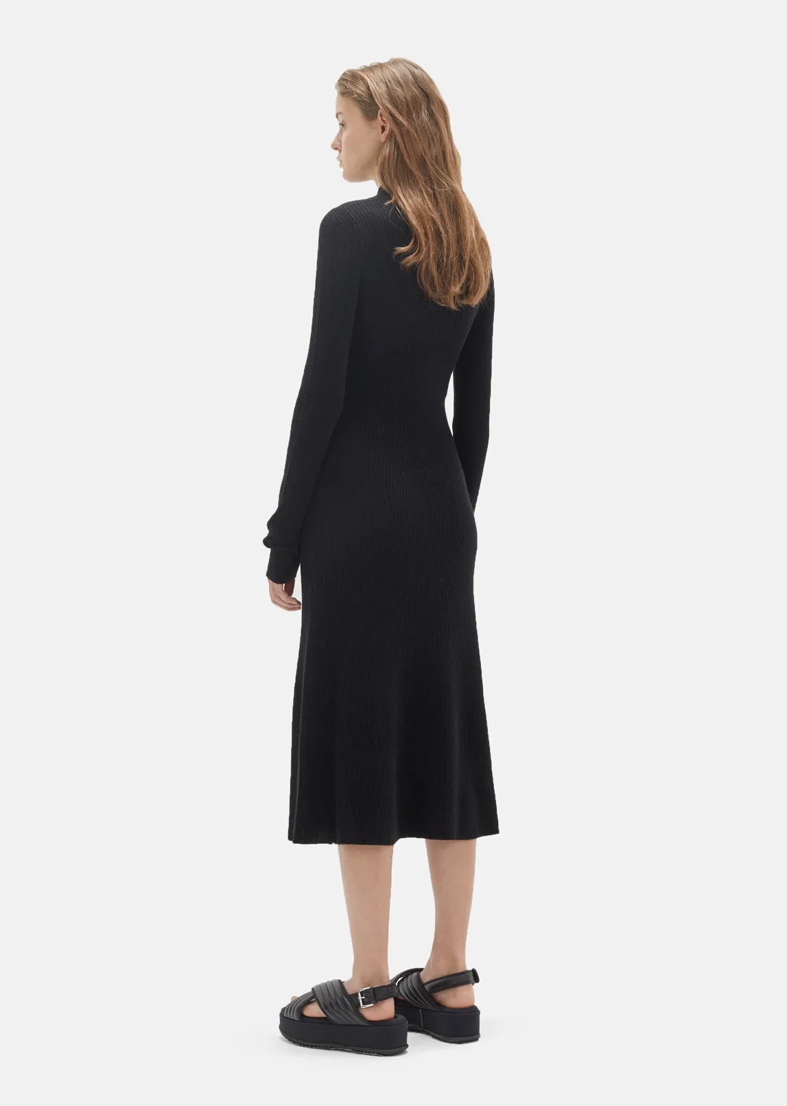 Mock Neck Rib Dress