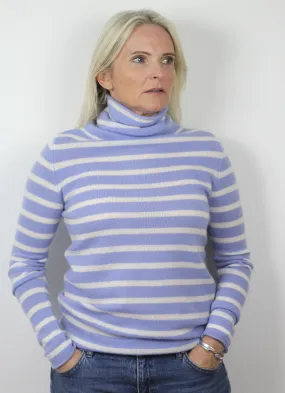 Mulben Cowl Cashmere Blue/White