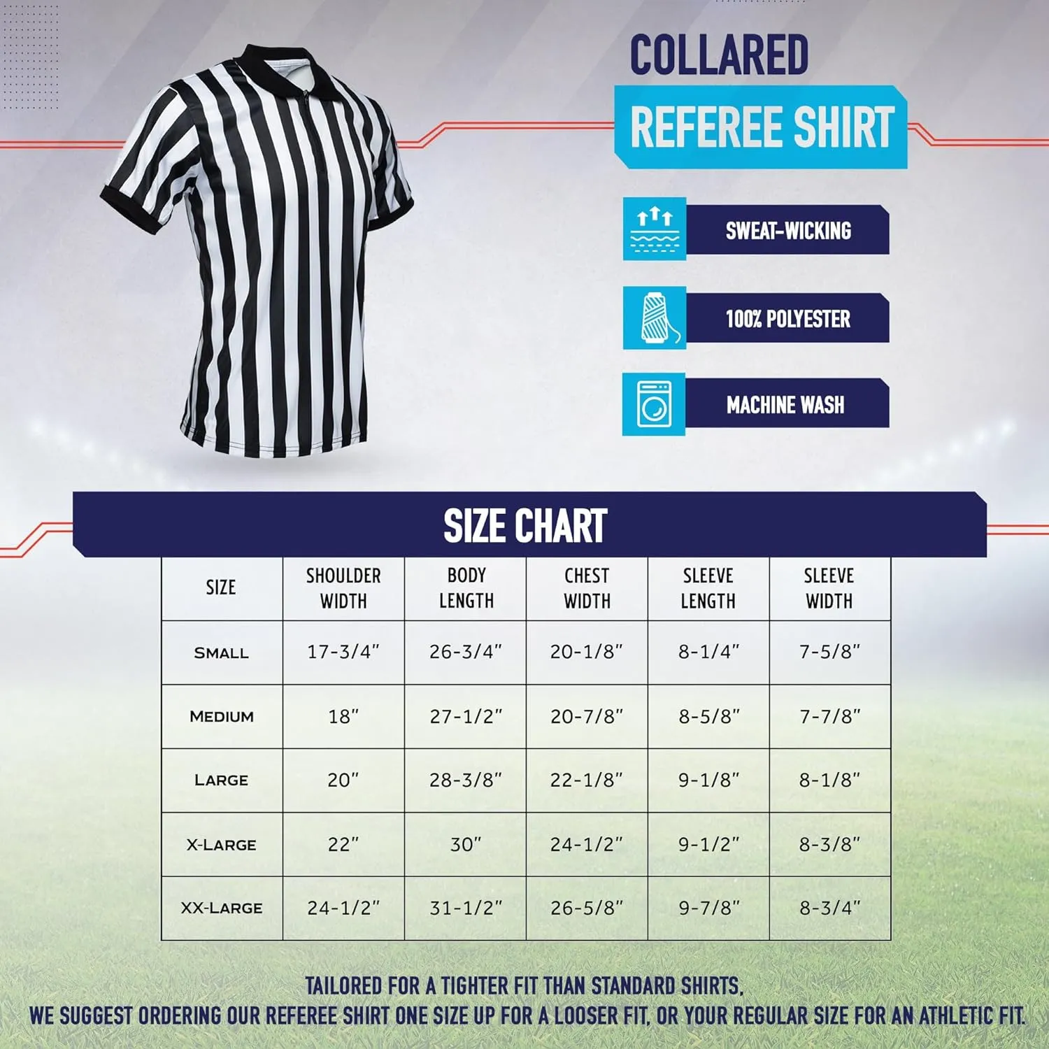 Murray Sporting Goods Men's Referee Shirt Collared Bundle Kit