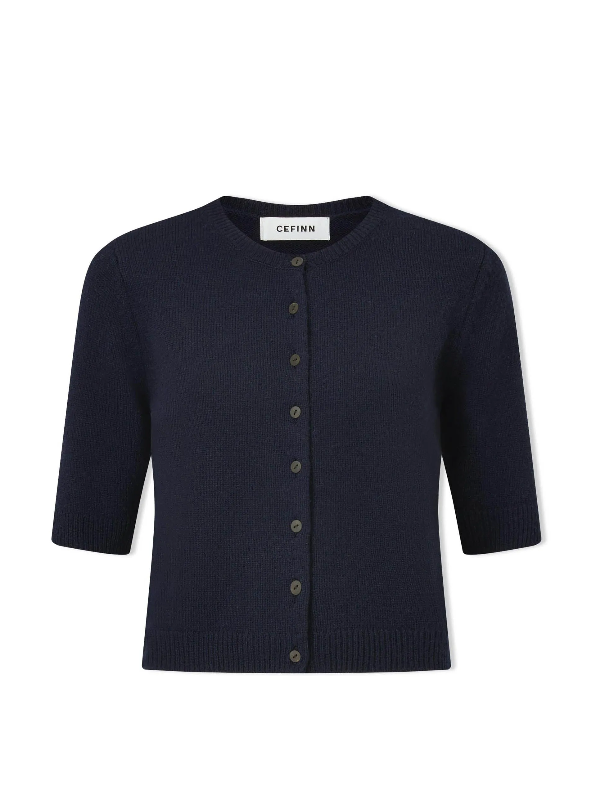 Navy Clara cashmere cardigan