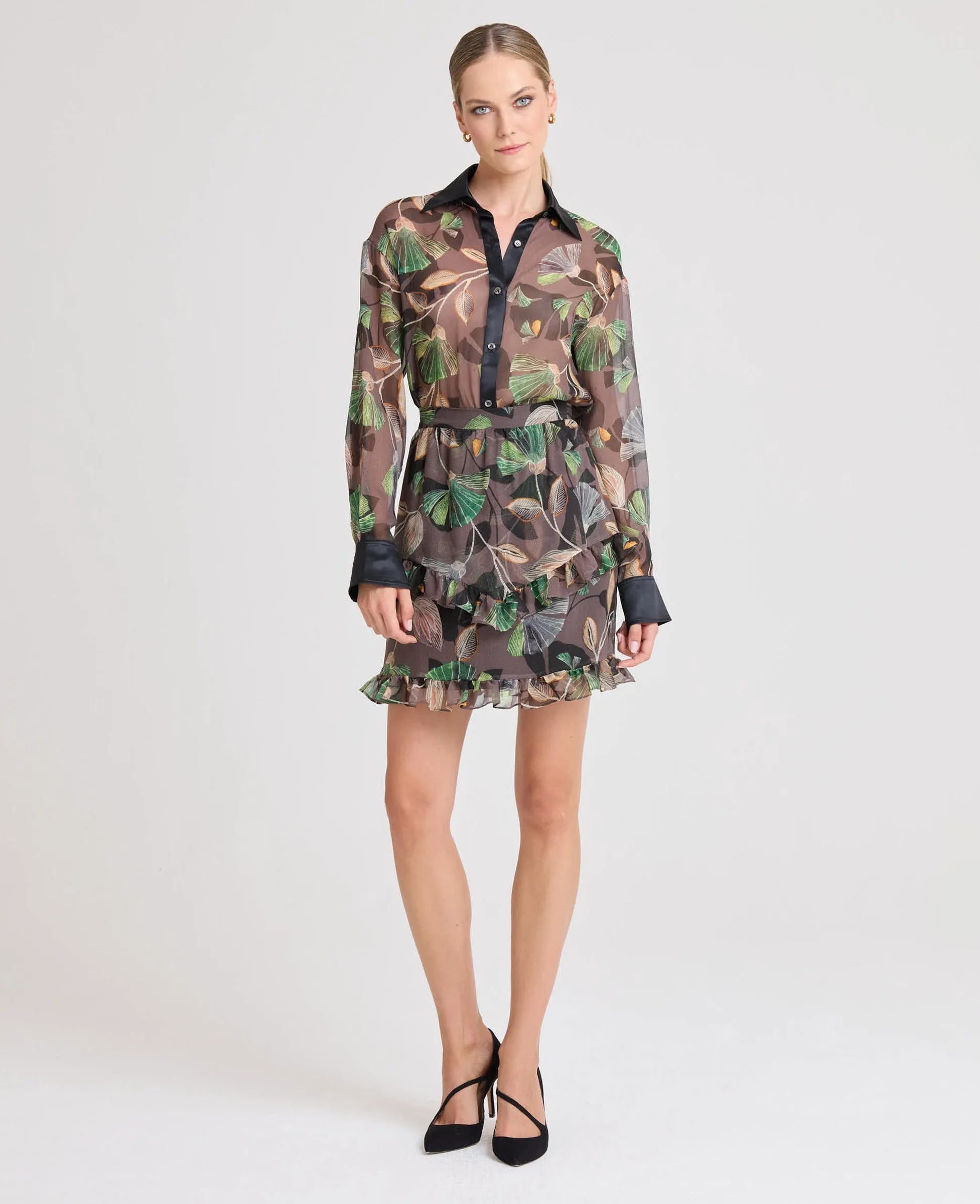 Nina Sheer Ruffle Skirt