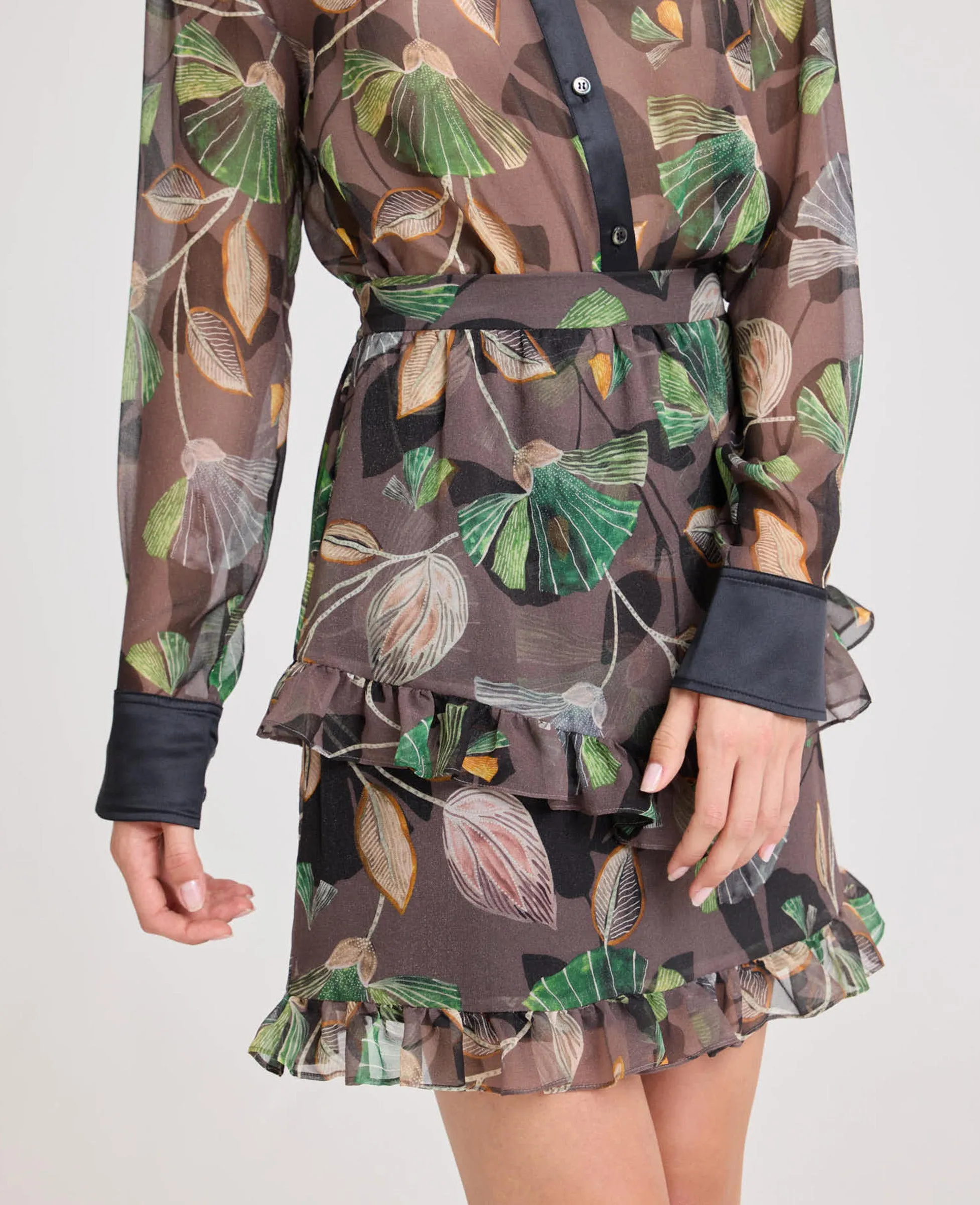 Nina Sheer Ruffle Skirt