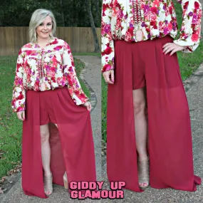 One in a Million Maxi Skirt in Maroon