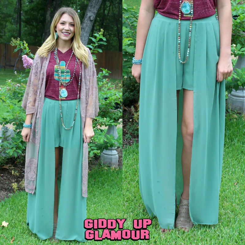 One in a Million Maxi Skirt in Sage Green