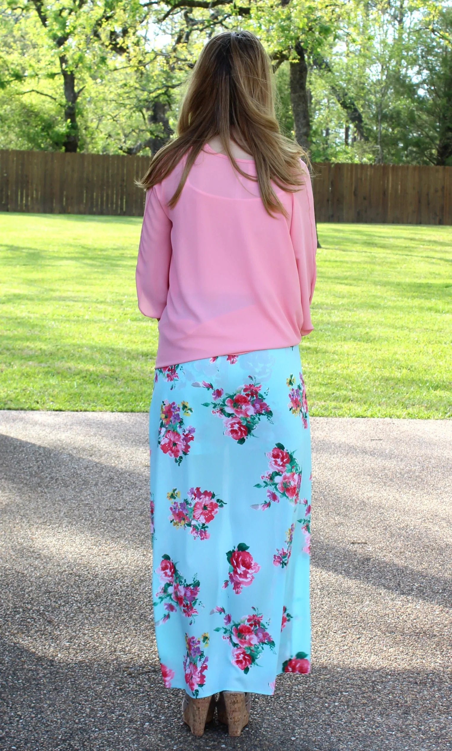 One in a Million Maxi Skort in Turquoise Floral