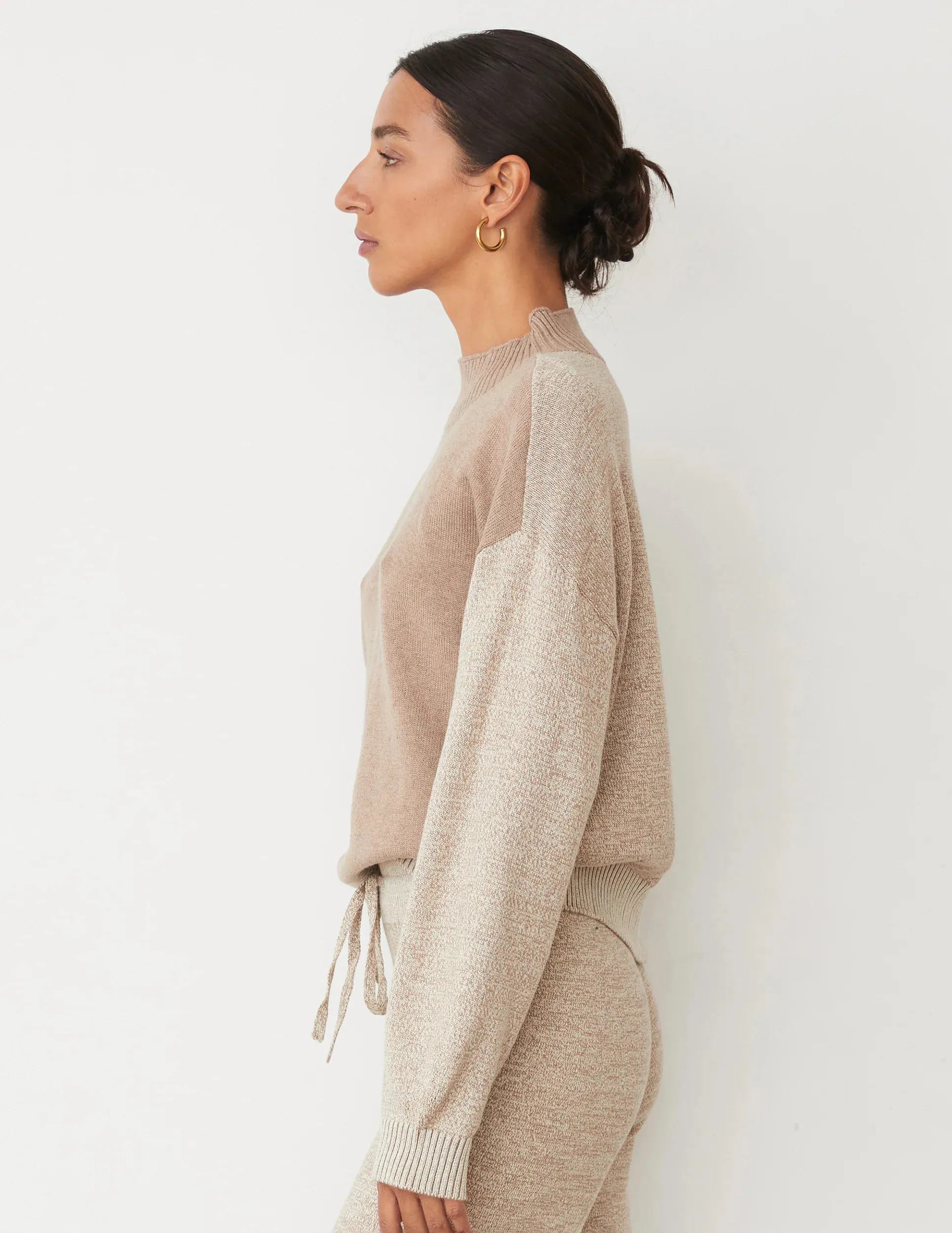 Organic Cotton Cashmere Funnel Neck Sweater