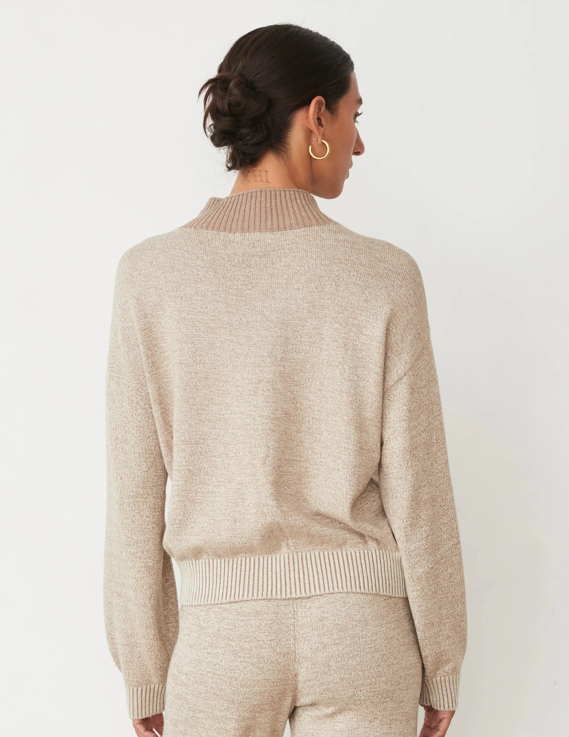 Organic Cotton Cashmere Funnel Neck Sweater