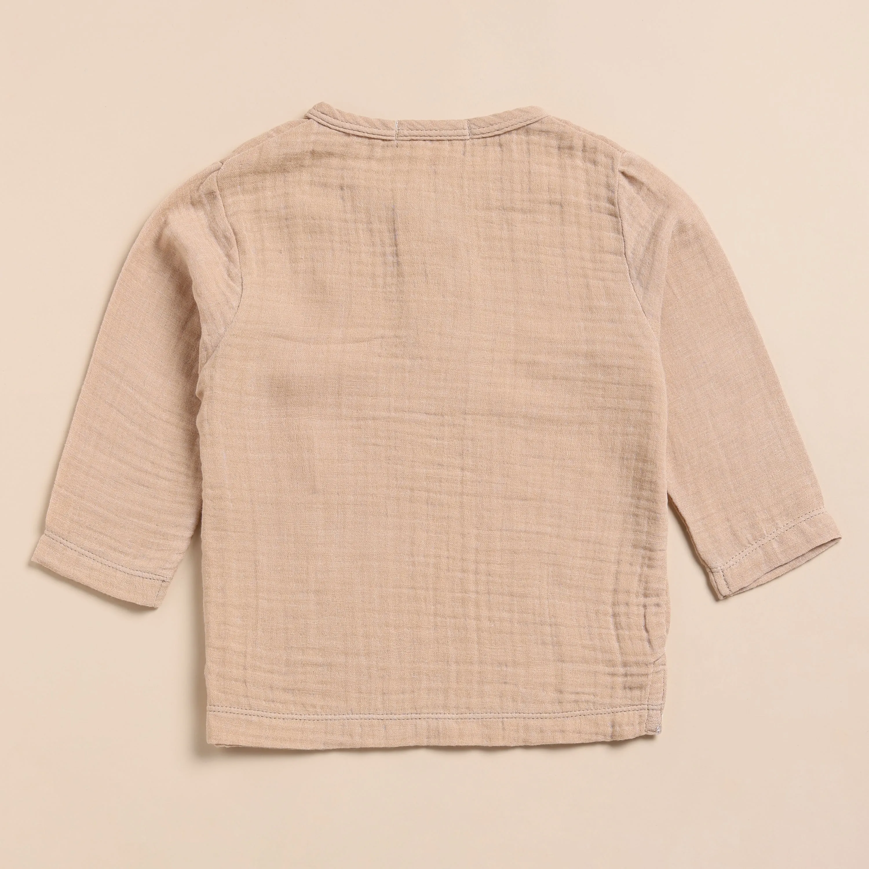 Organic Muslin Long Sleeve Henley T-Shirt