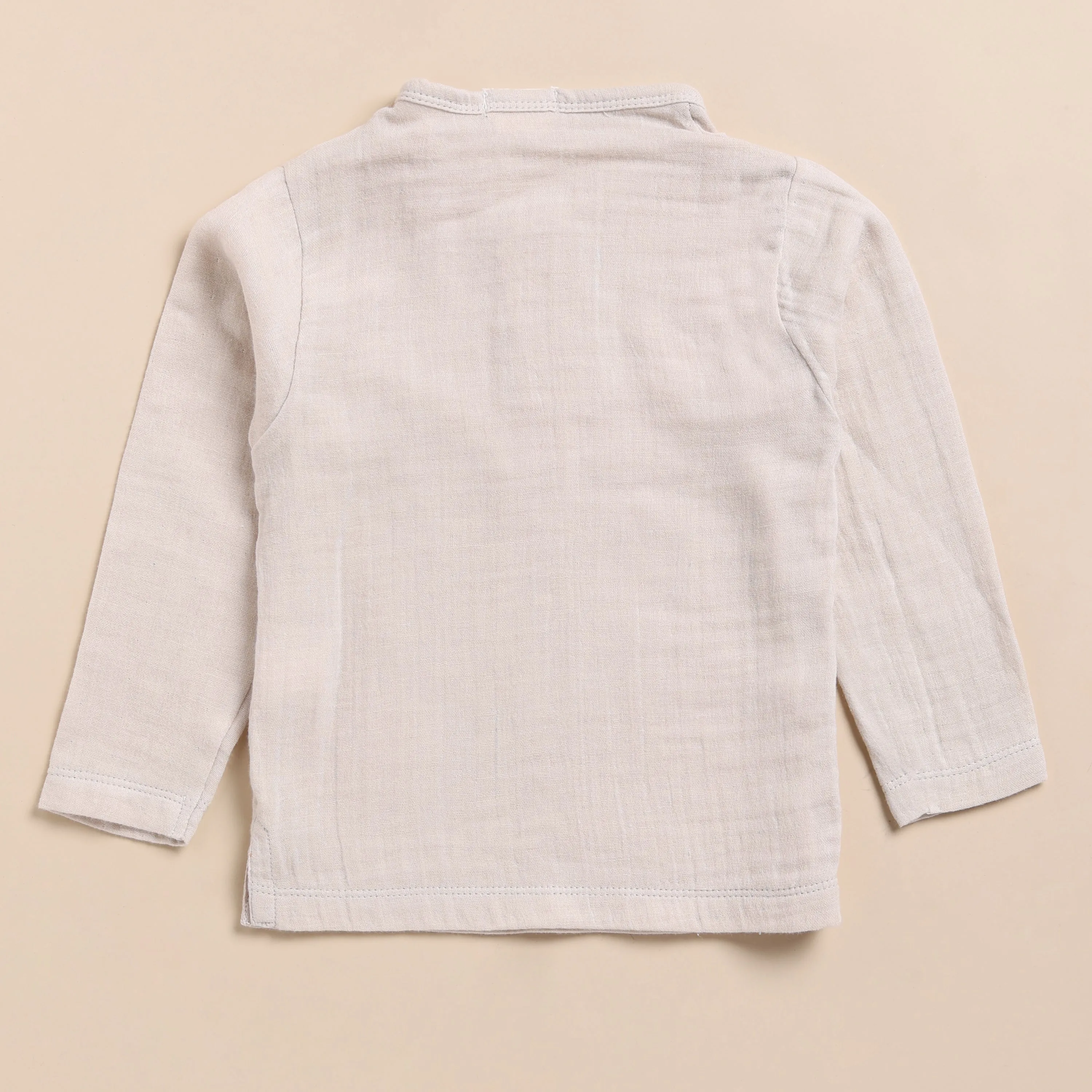 Organic Muslin Long Sleeve Henley T-Shirt