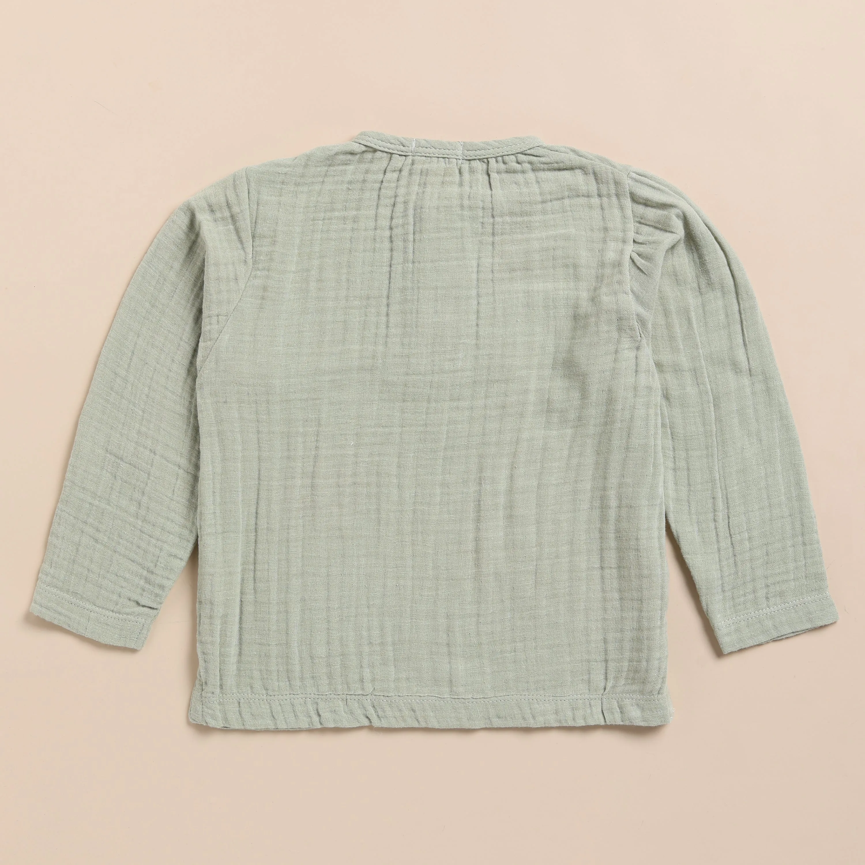 Organic Muslin Long Sleeve Henley T-Shirt