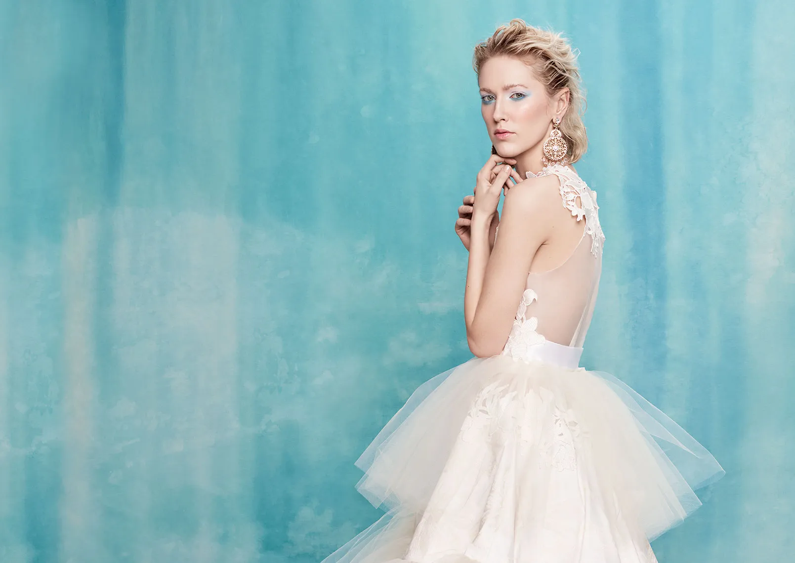 Organza & Floral Jacquard Tulle Ballgown | Spring/Summer 18