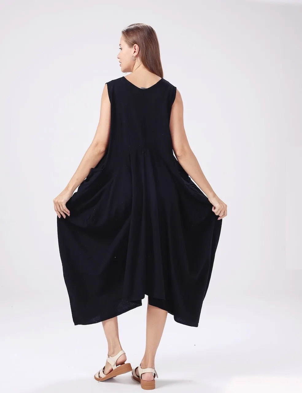 Over-Size Cotton Maxi Dress (One Size) (Only 1 White Left!)