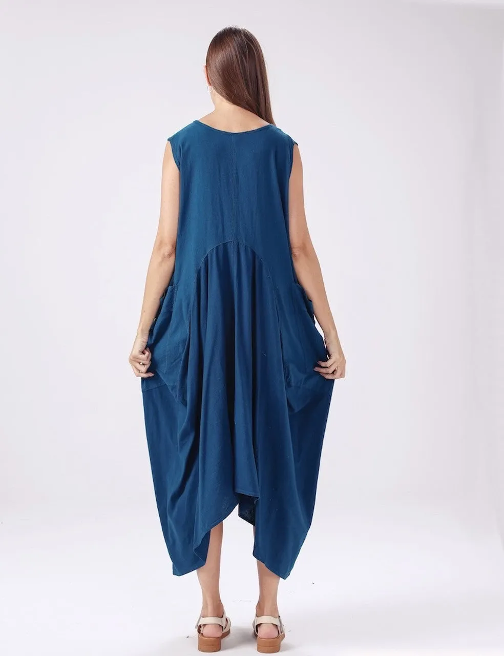 Over-Size Cotton Maxi Dress (One Size) (Only 1 White Left!)