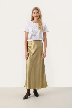 PART TWO LAURINAS GOLD METALLIC SKIRT