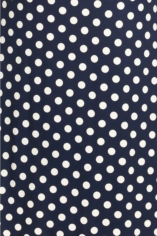 Plus size Polka dot  maxi length skirt