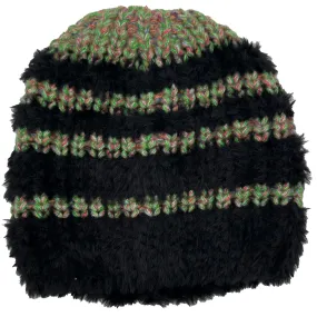 Plush Stripe Knit Beanie