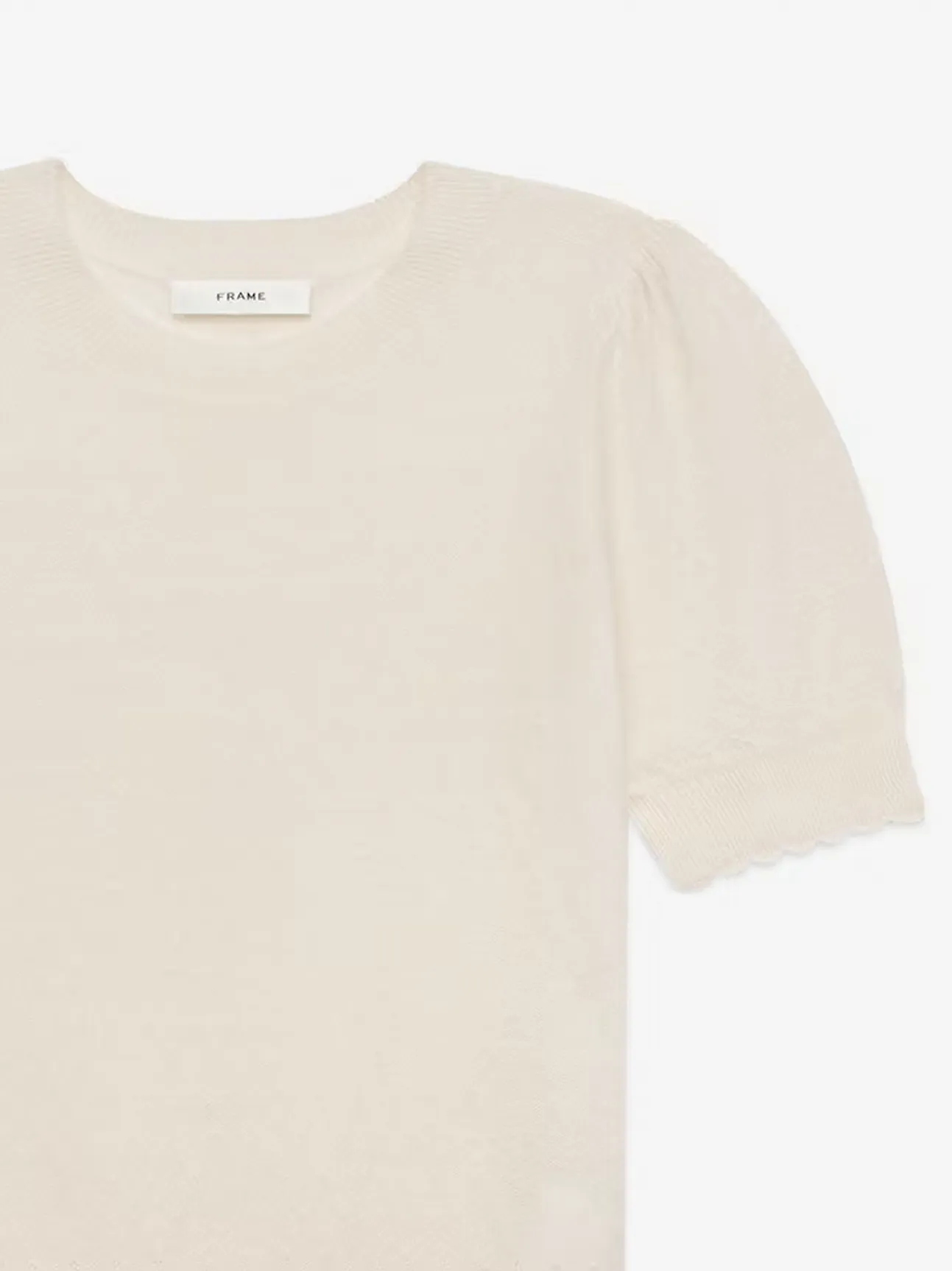 Pointelle Puff Sleeve Sweater