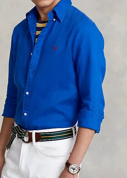 Polo Ralph Lauren - Custom Fit Linen Shirt - Royal Heritage Blue