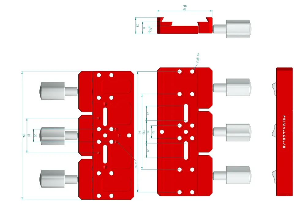PrimaLuce Lab Maxi Dovetail Clamp Vixen Losmandy PLUS