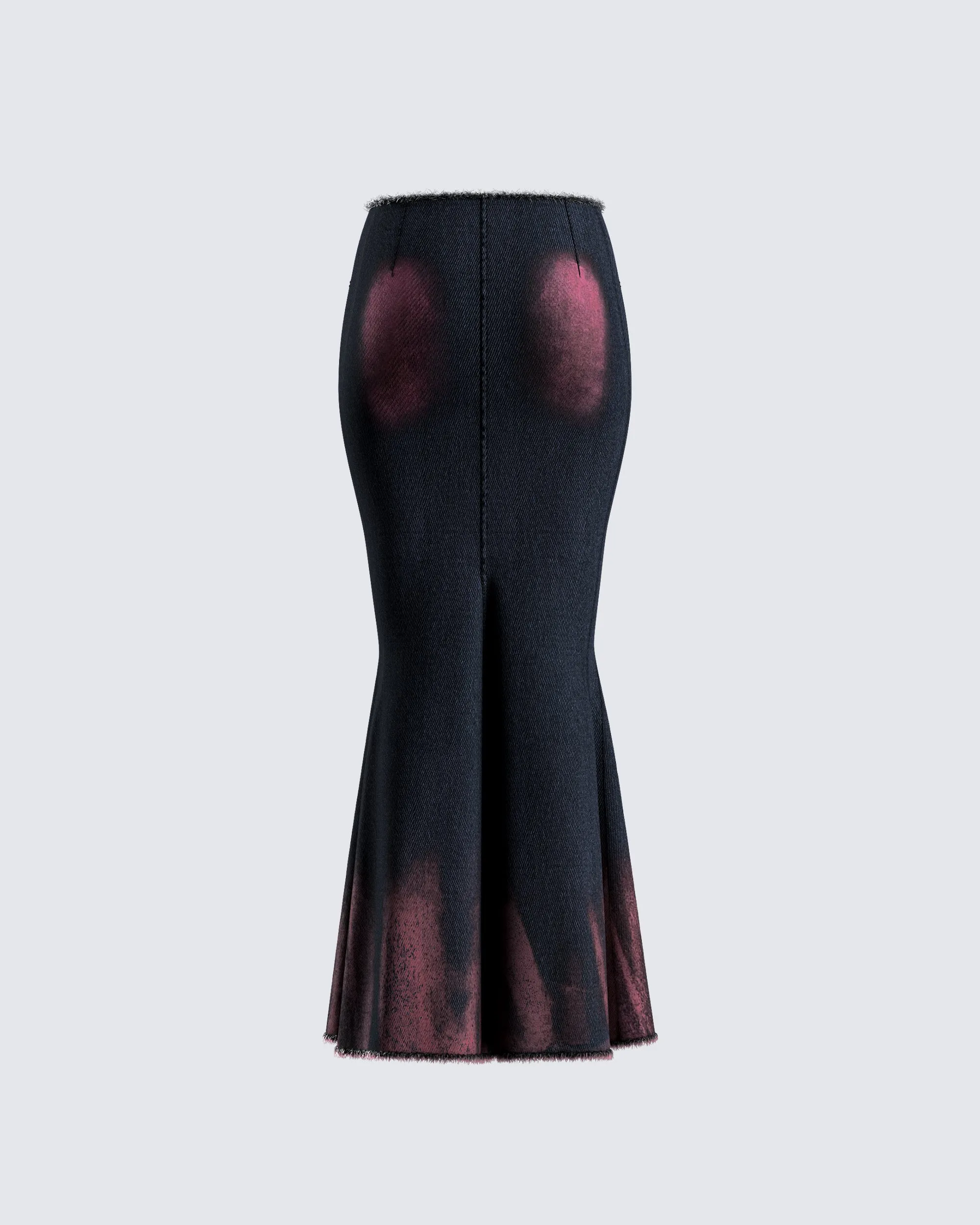 Raine Black Washed Maxi Skirt