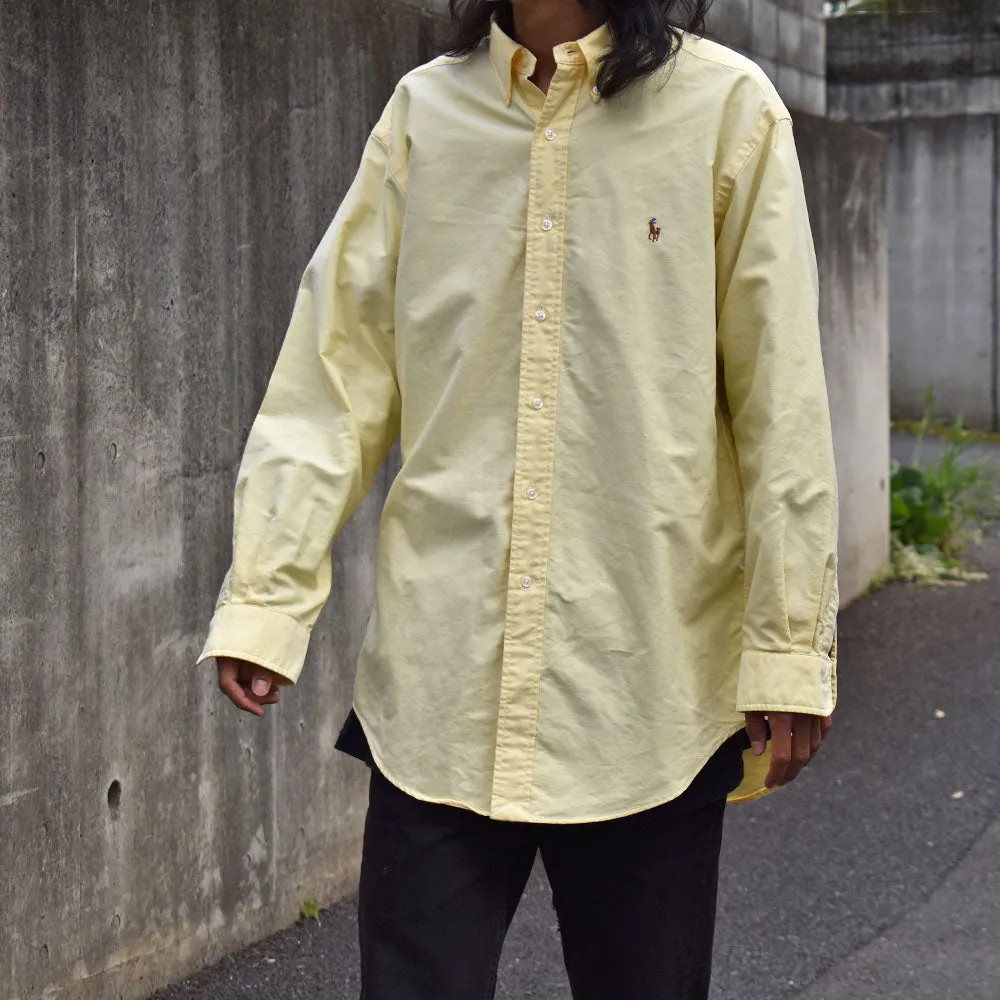 Ralph Lauren/ラルフ ローレン “CLASSIC FIT” イエロー ボタンダウンシャツ　230601