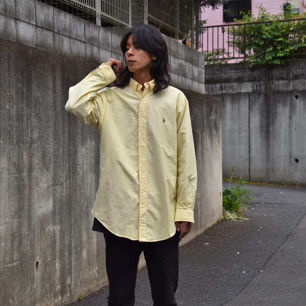 Ralph Lauren/ラルフ ローレン “CLASSIC FIT” イエロー ボタンダウンシャツ　230601
