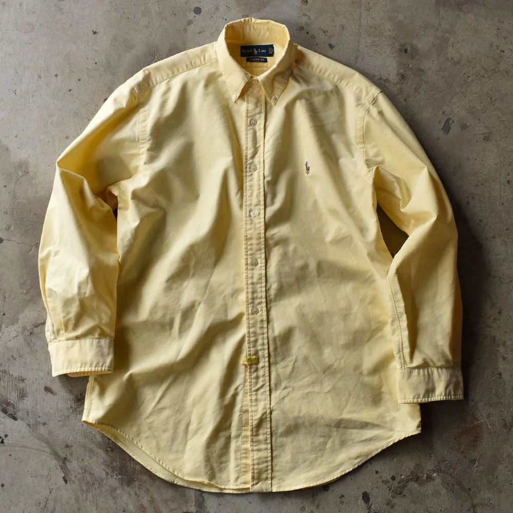 Ralph Lauren/ラルフ ローレン “CLASSIC FIT” イエロー ボタンダウンシャツ　230601