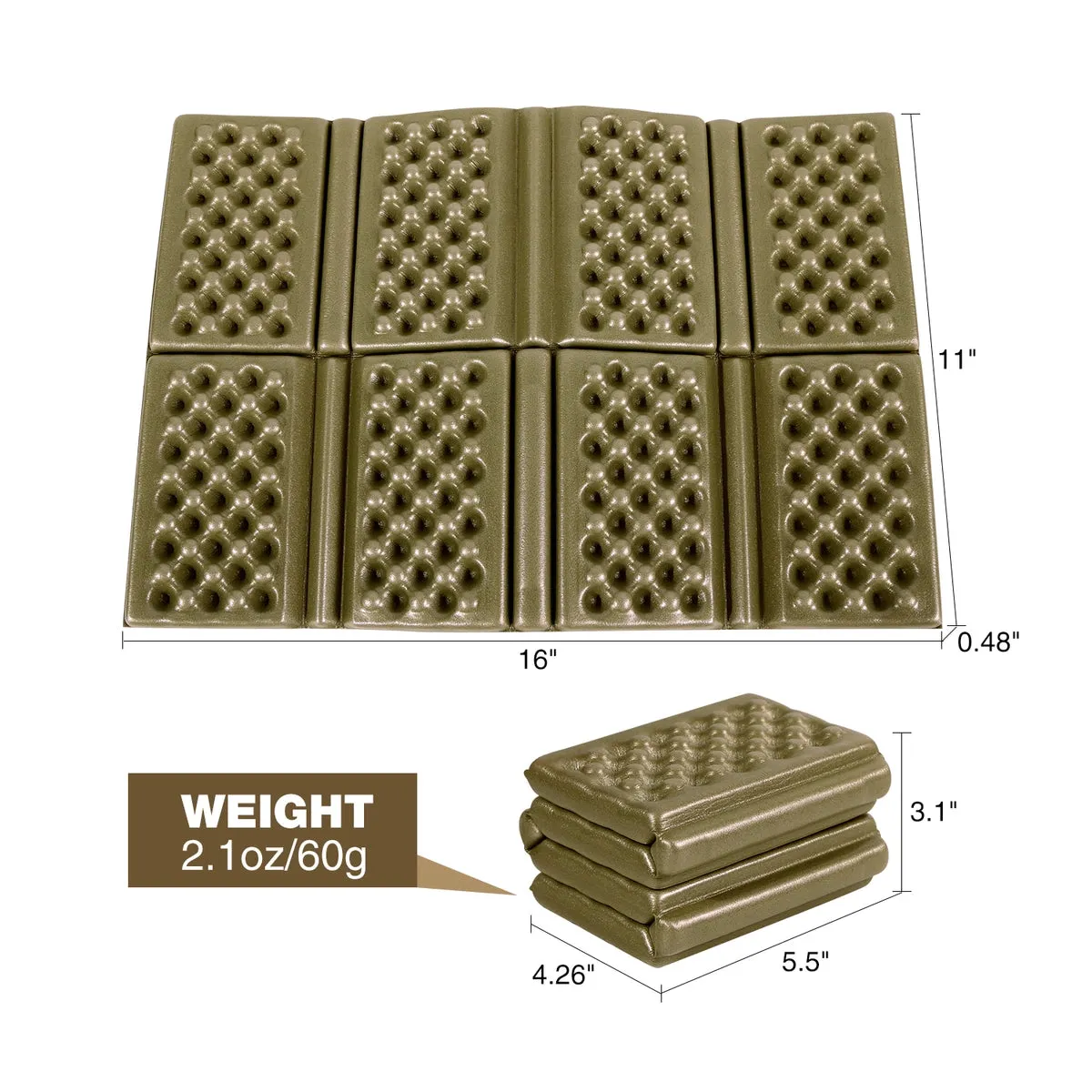 REDCAMP Foam Hiking Seat Pad, 1/2/4PCS