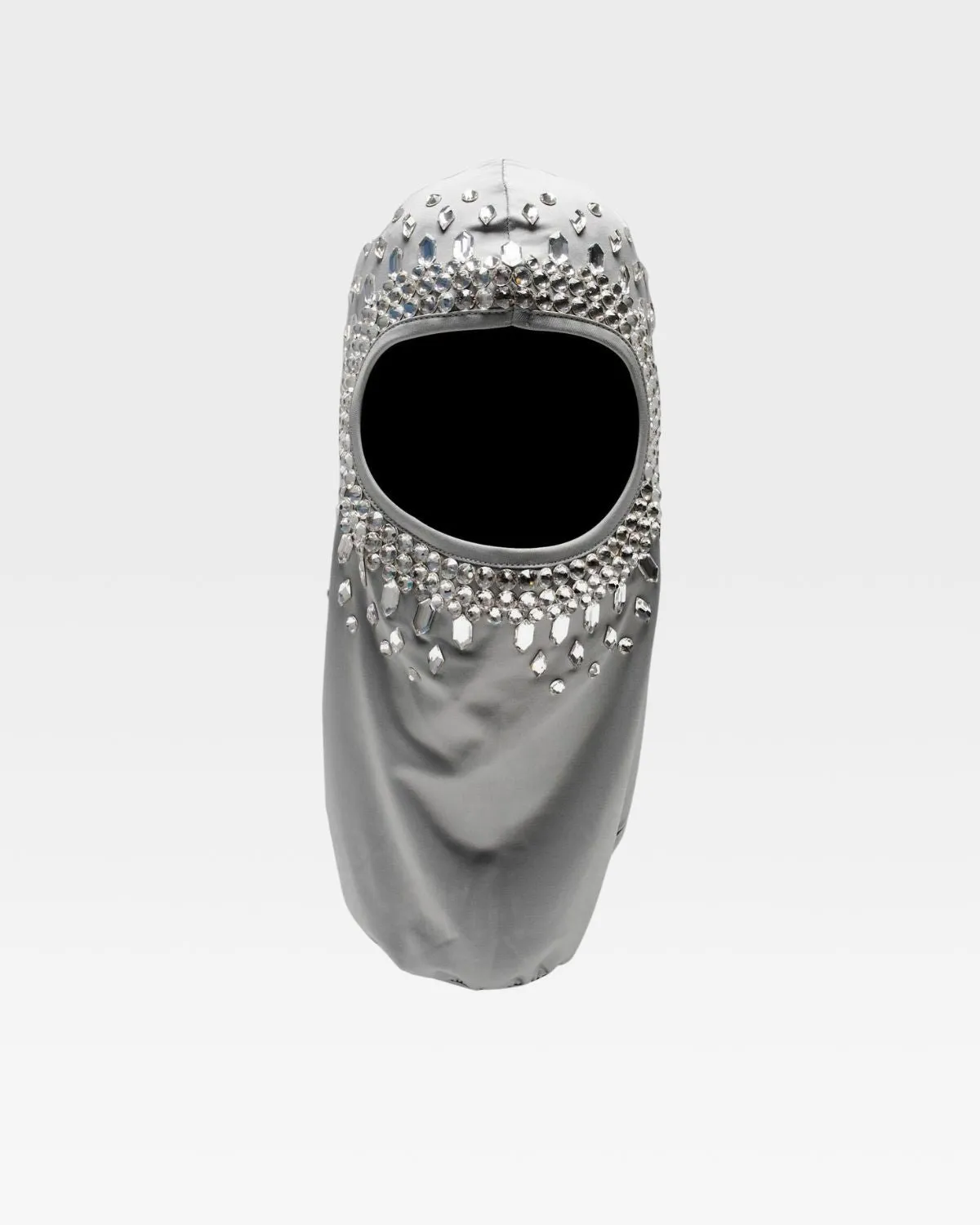 Rhinestone Balaclava in Grey