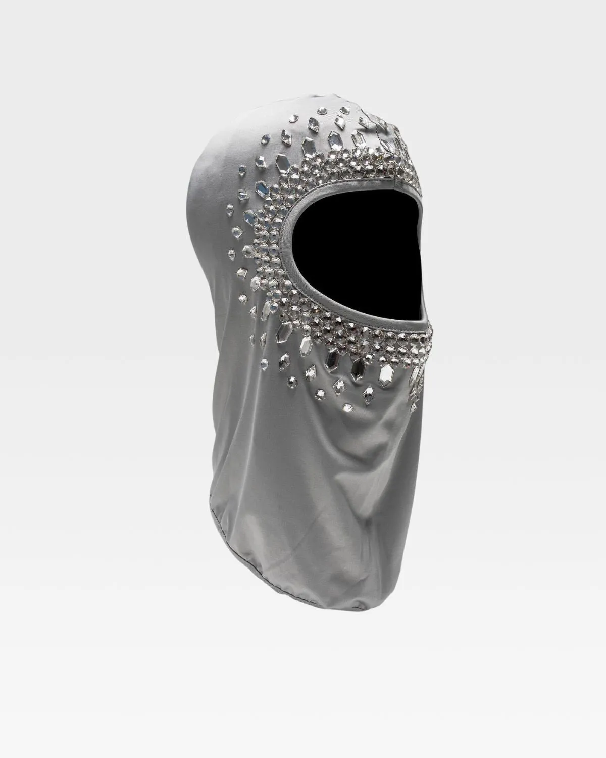 Rhinestone Balaclava in Grey