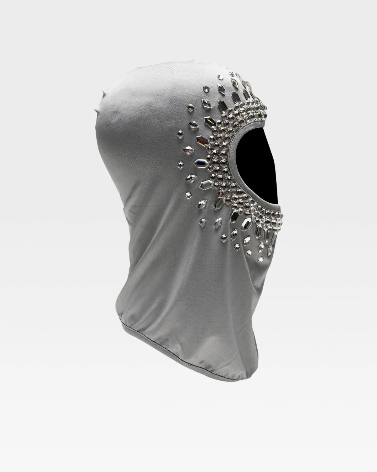 Rhinestone Balaclava in Grey
