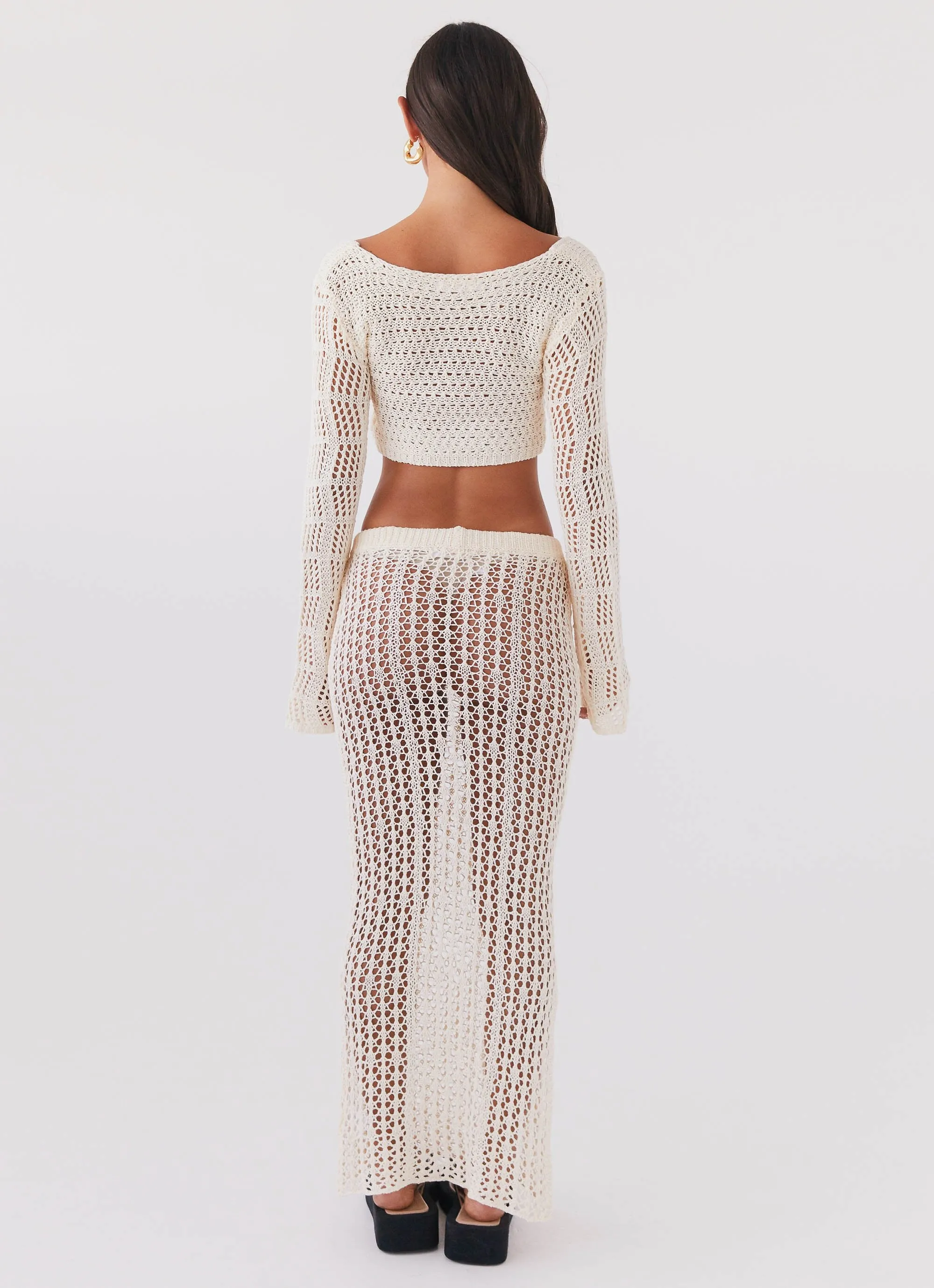 Rosalina Crochet Maxi Skirt - Natural