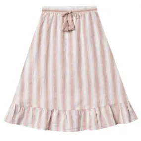 Rylee and Cru Petal Stripe Ruffle Midi Girls Skirt