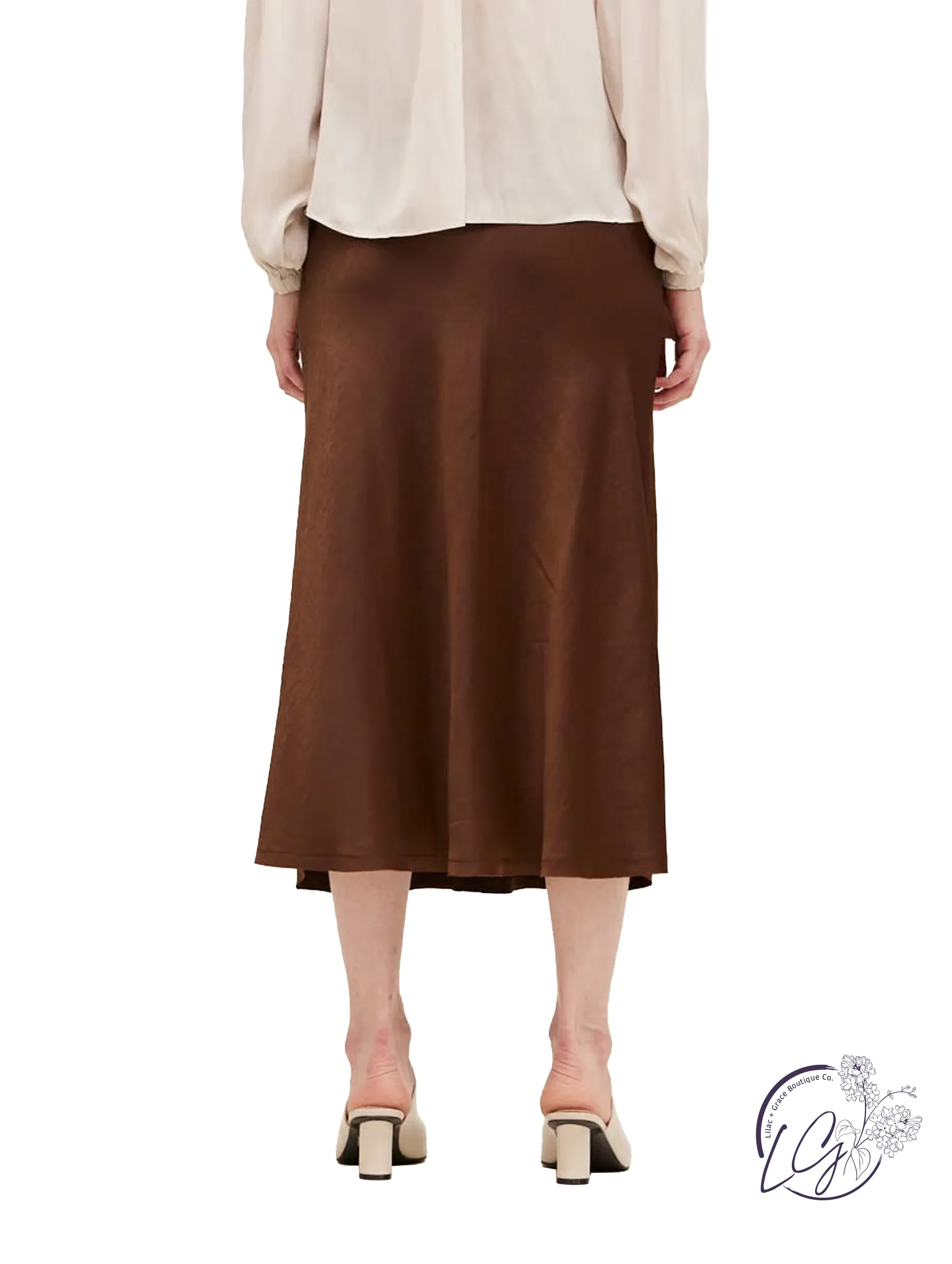 Satin Glamour Bias Slip Skirt
