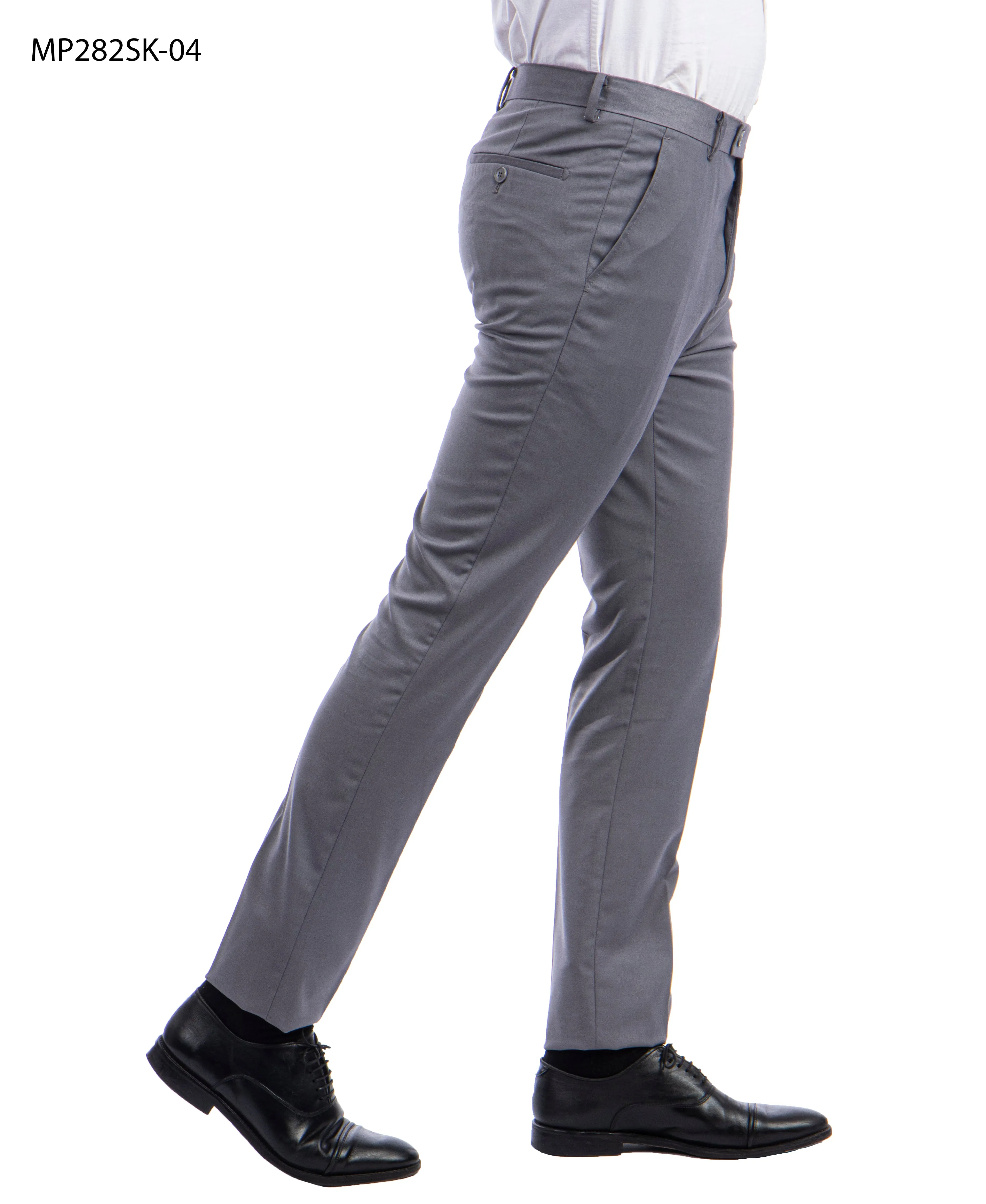 Sean Alexander Grey Performance Stretch Skinny Dress Pants For Men