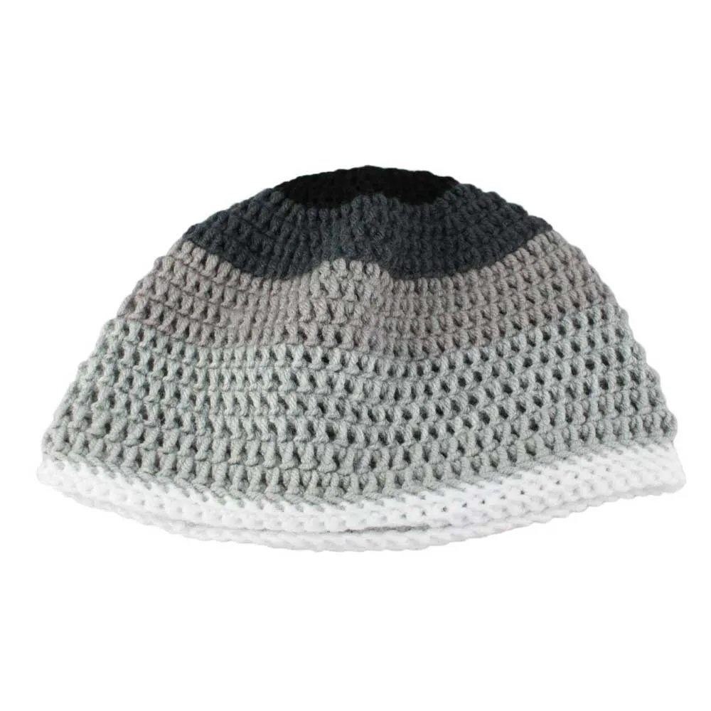 Shades of Gray Crochet Beanie Hat Medium/Large - JMCH32ML