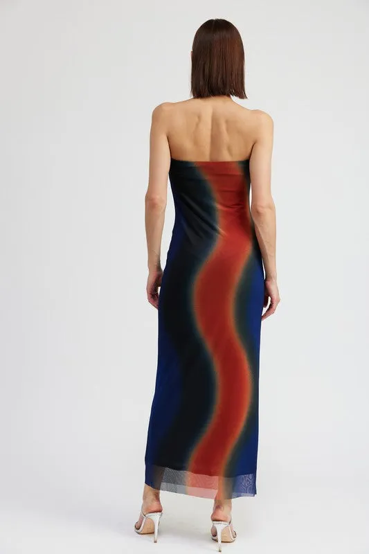 SHEER TUBE MAXI DRESS