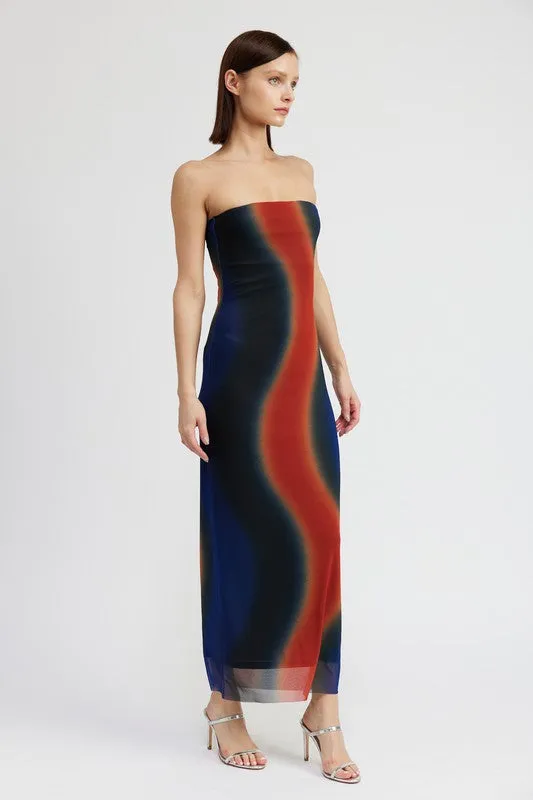 SHEER TUBE MAXI DRESS