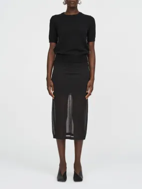 Sheer Tube Skirt in Black