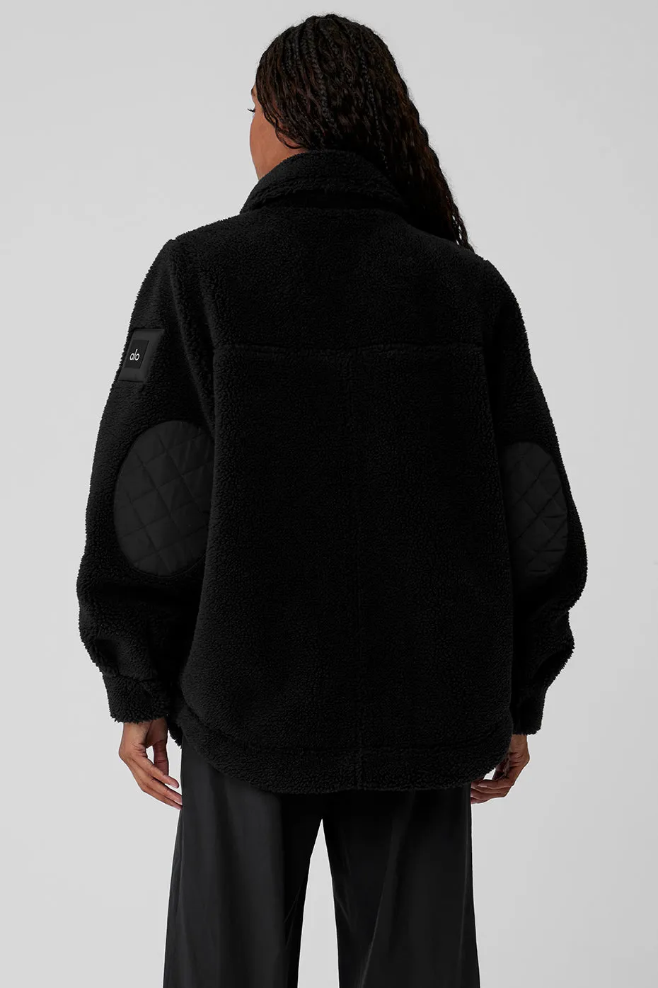 Sherpa Edge Shacket - Black