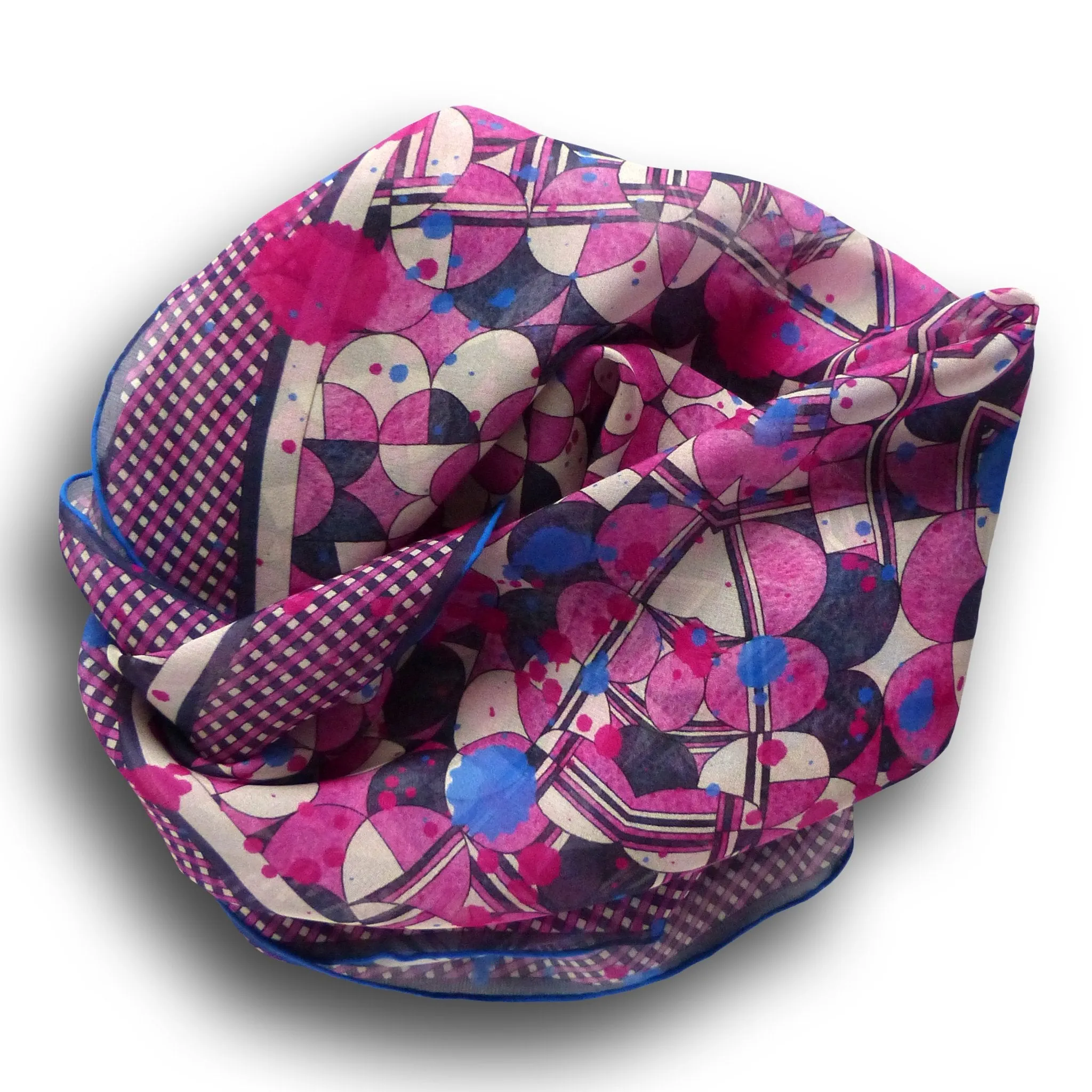Silk Chiffon Scarf (65cm) - Betty Pink
