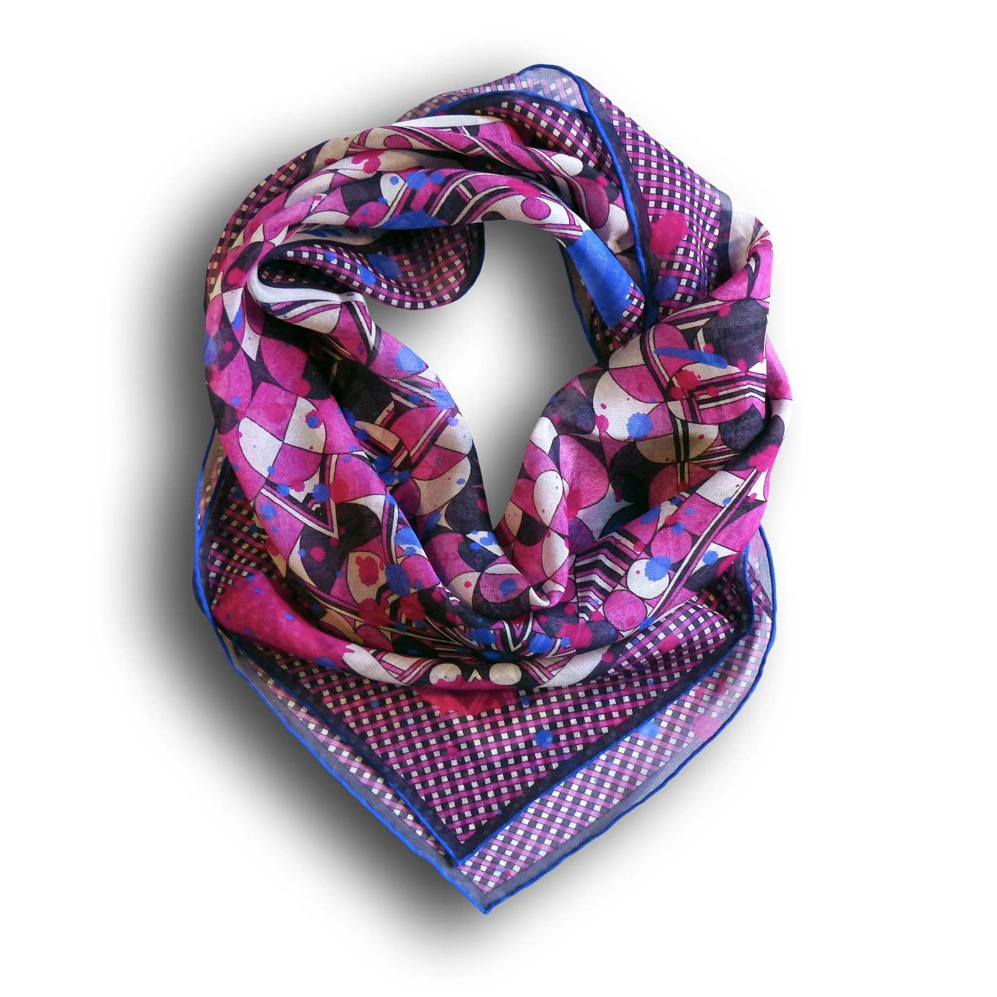 Silk Chiffon Scarf (65cm) - Betty Pink