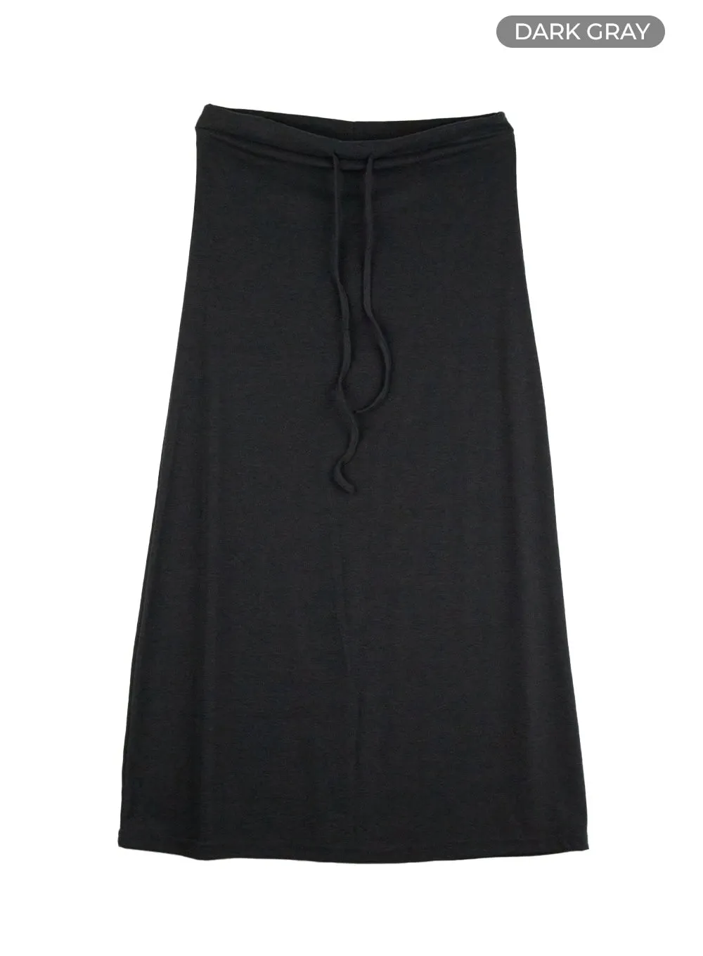 Solid Banded Maxi Skirt CU428