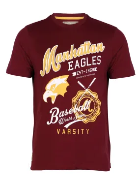 South Shore Baseball Crew Neck T-shirt in red