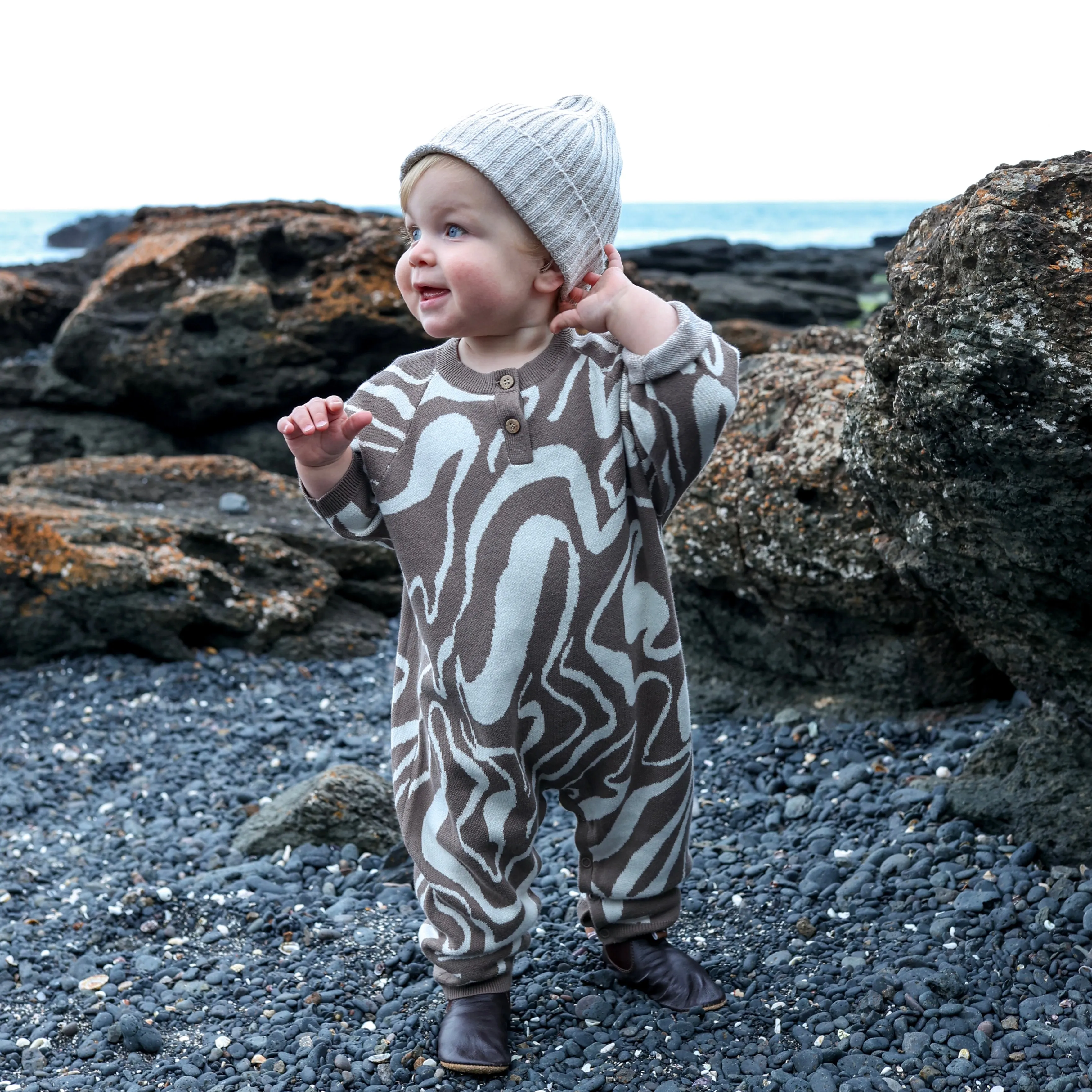 Speckled Pixie Beanie - Pebble [GROWN]