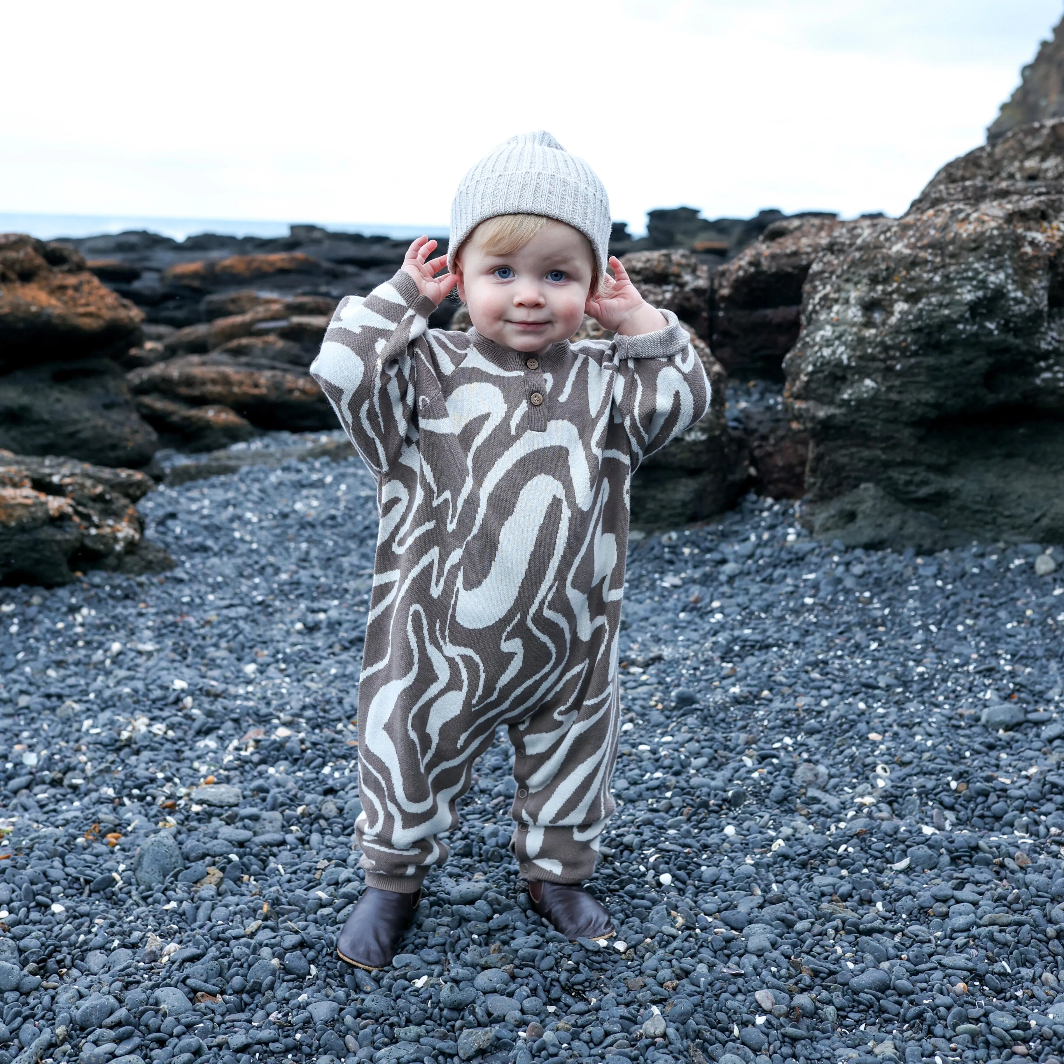 Speckled Pixie Beanie - Pebble [GROWN]