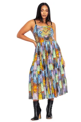 Stained Glass Eevee Scoop Sheer Midaxi Dress