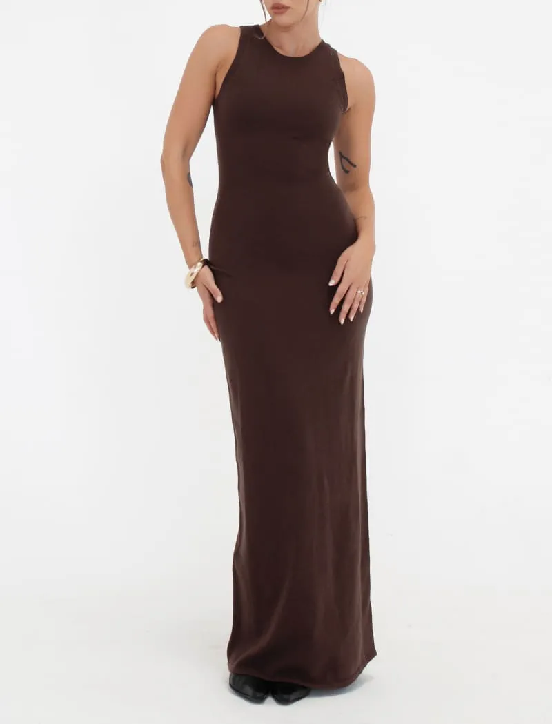 Stella Maxi Dress | Espresso