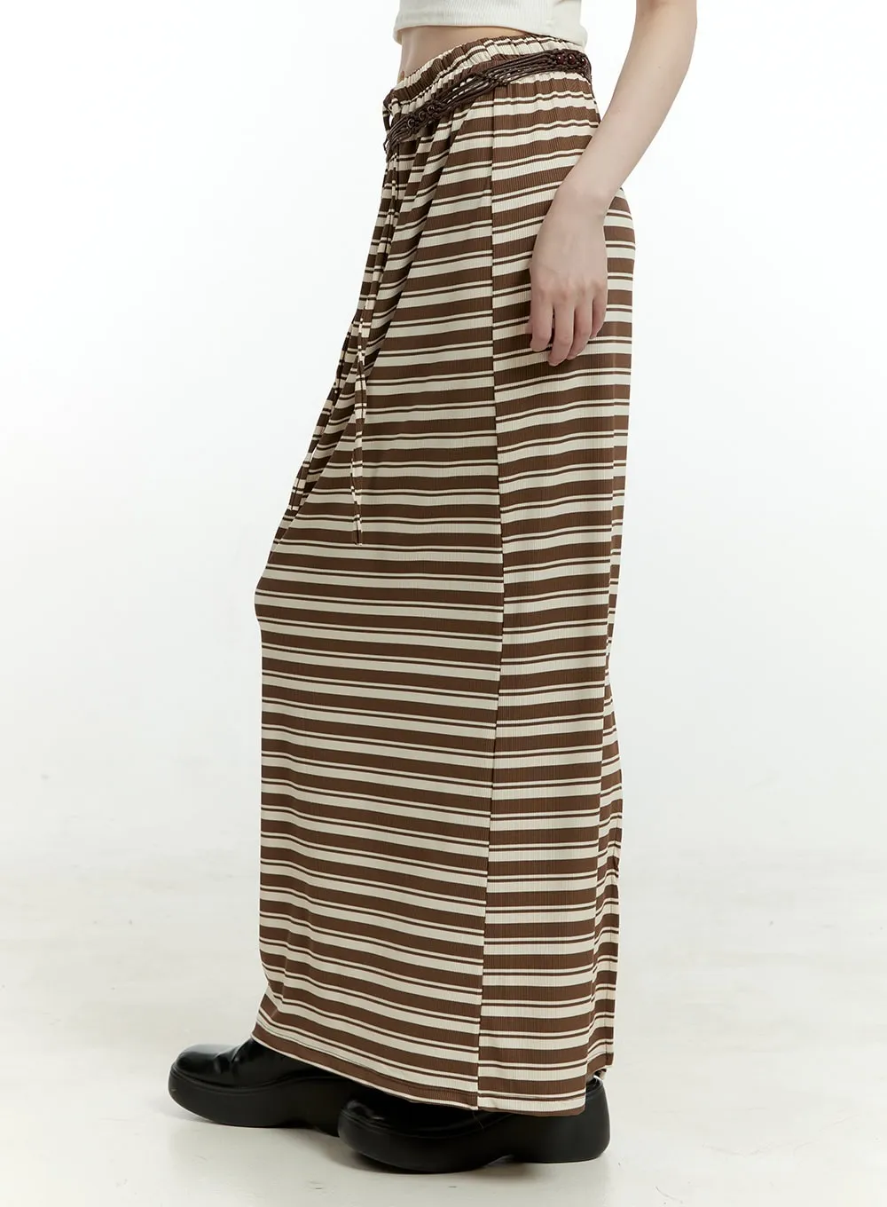 Stripe Banded Maxi Skirt CL426